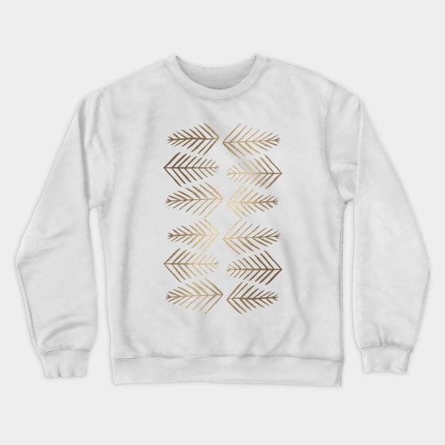 Pine trees - gold Crewneck Sweatshirt by wackapacka